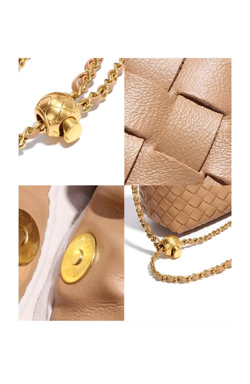 Macrae & Co . Woven Faux Leather Pouch In Brown