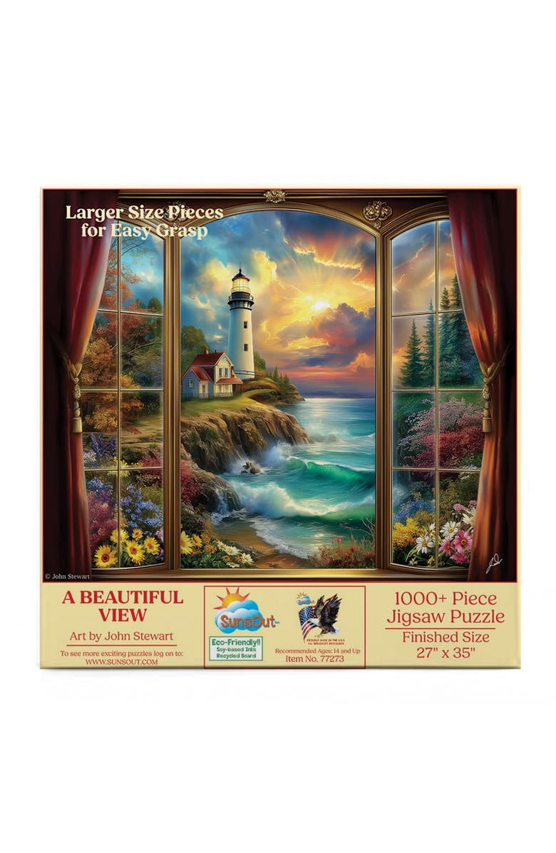 Sunsout A Beautiful View 1000 piece Jigsaw Puzzle for Adults Large Pieces, Alternate, color, Multicolor