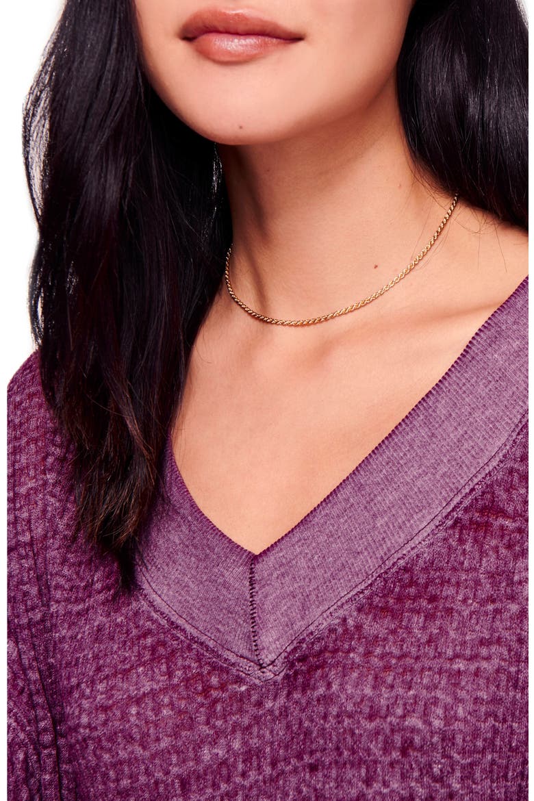 We the Free by Free People South Side Thermal Top, Alternate, color, VIOLET