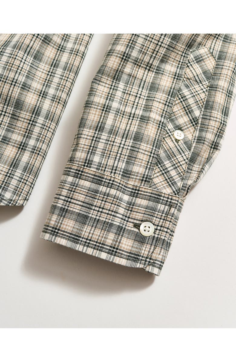 Billy Reid John Standard Fit Plaid Cotton Madras Button-Up Shirt, Alternate, color, Scarab