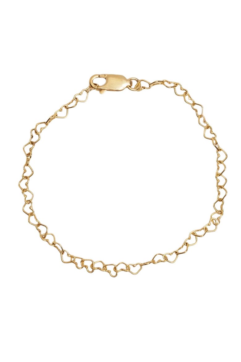 Heart Chain Bracelet, Alternate, color, Gold Filled