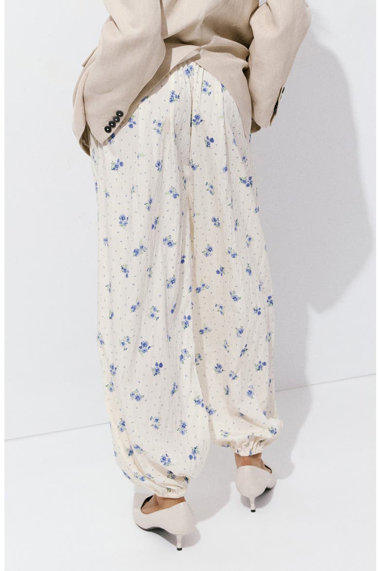 Coya Floral Balloon Pants, Alternate, color, WHITE
