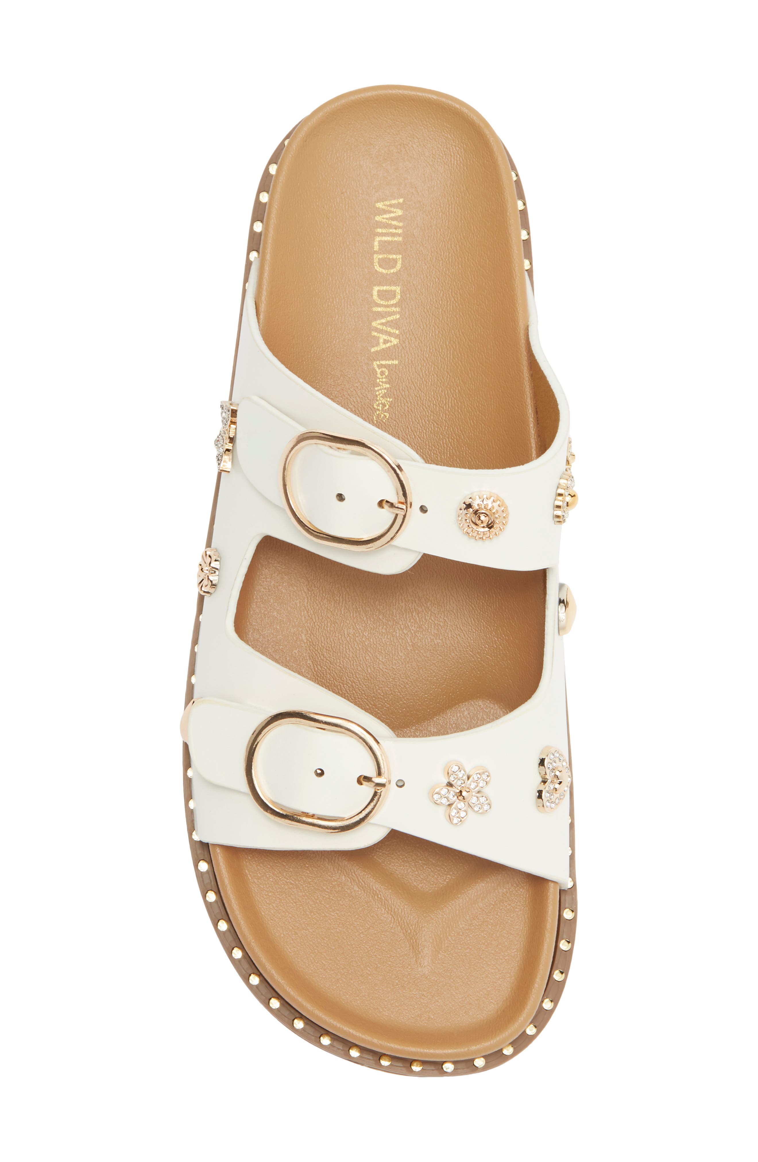 Vdara Slide Sandal, Alternate, color, WHITE