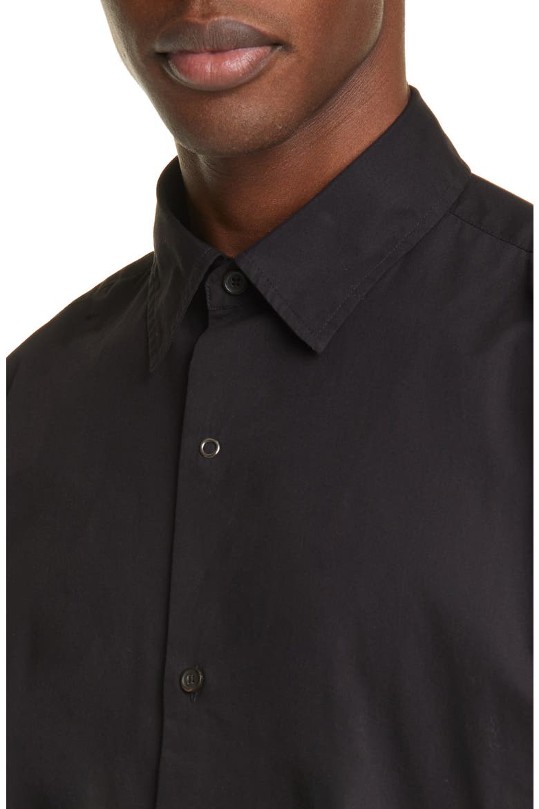 Shepton Oversize Short Sleeve Button-Up Shirt, Alternate, color, BLACK