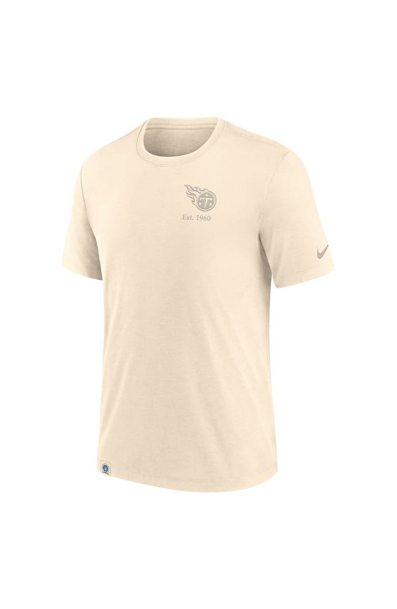 Nike Men's Nike Cream Tennessee Titans Glory Tri-Blend T-Shirt, Alternate, color, Cream