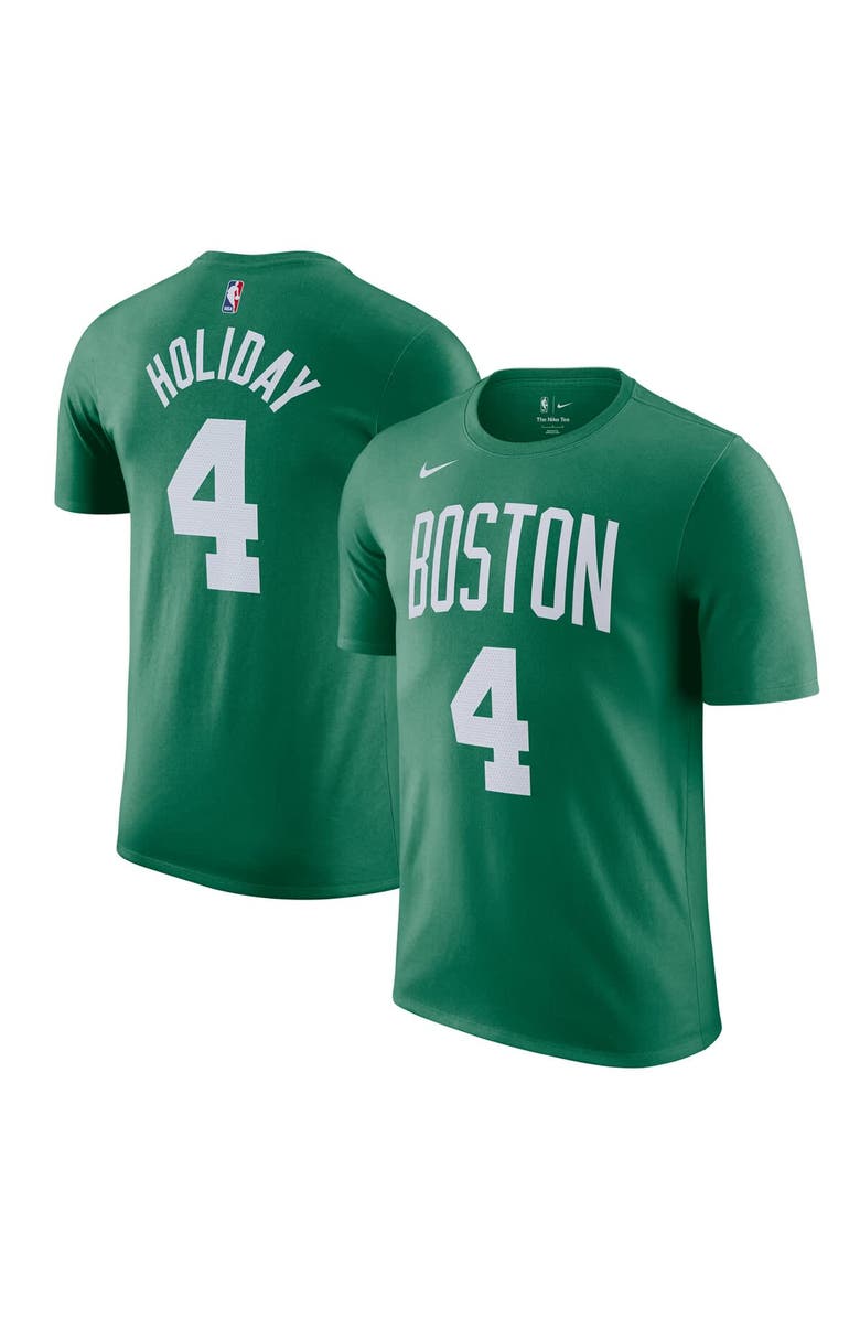 Nike Men's Nike Jrue Holiday Kelly Green Boston Celtics Icon Edition Name & Number T-Shirt, Main, color, 