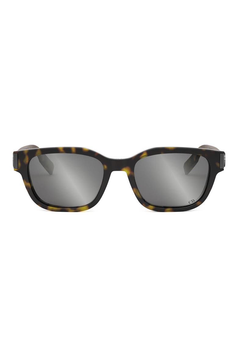CD Icon S1I 54mm Mirrored Geometric Sunglasses, Main, color, DARK HAVANA / SMOKE MIRROR