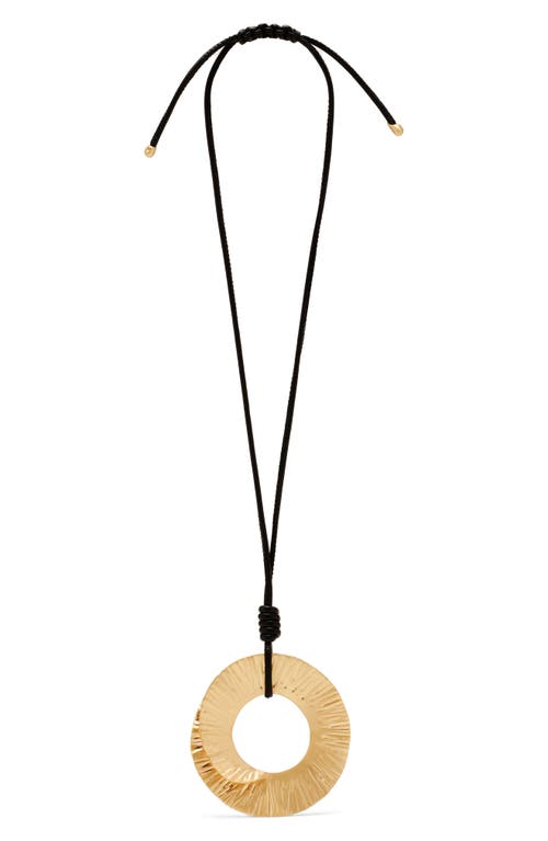 Cult Gaia Ren Pendant Necklace in Brushed Brass at Nordstrom
