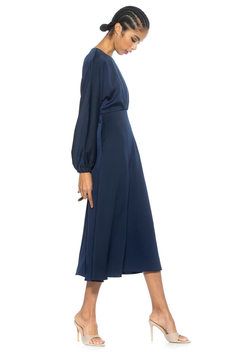 Alexia Admor Constance Fit & Flare Dress, Alternate, color, Navy