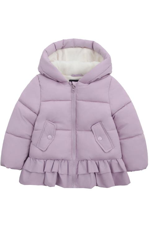 Kids' Rosie Fleece Lined Ruffle Puffer Coat