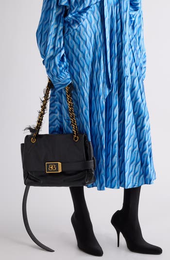 ショルダーバッグ・ポシェット BALENCIAGA Black Leather Modu Shoulder Bag Balenciaga Modu Fringe Chain Leather Shoulder Bag | Nordstrom