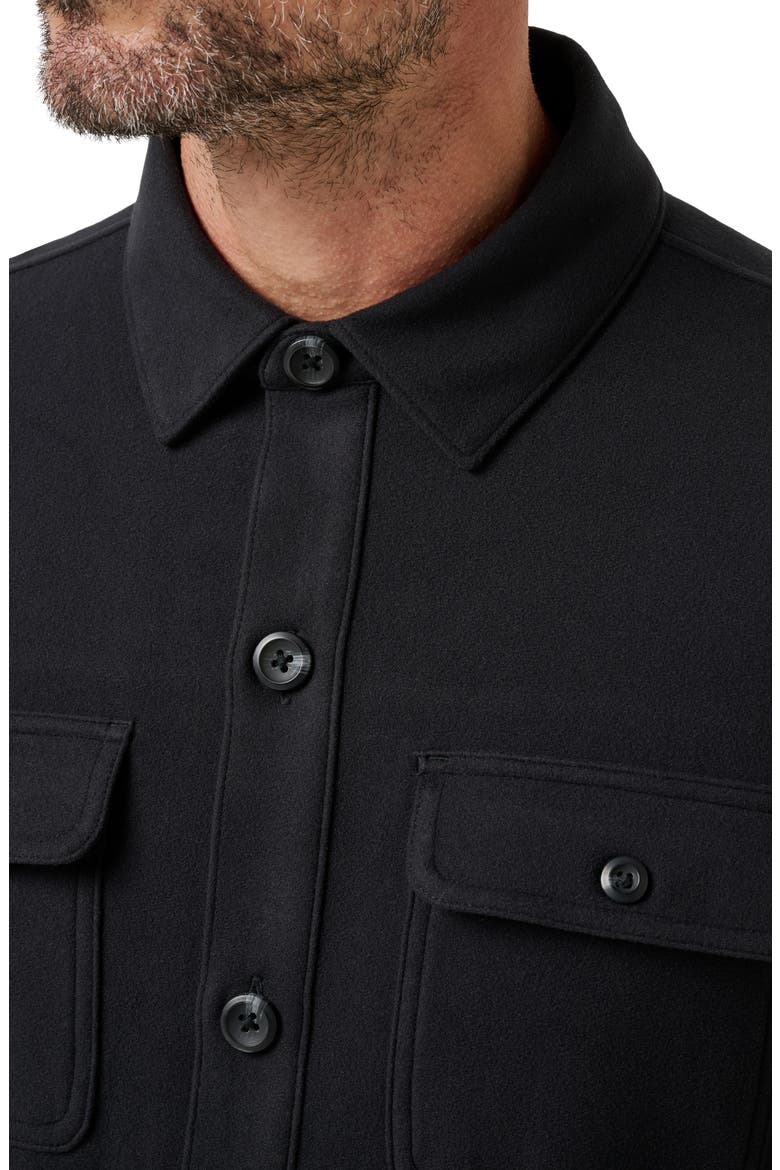 Polar Fleece Shirt Jacket, Alternate, color, BLACK