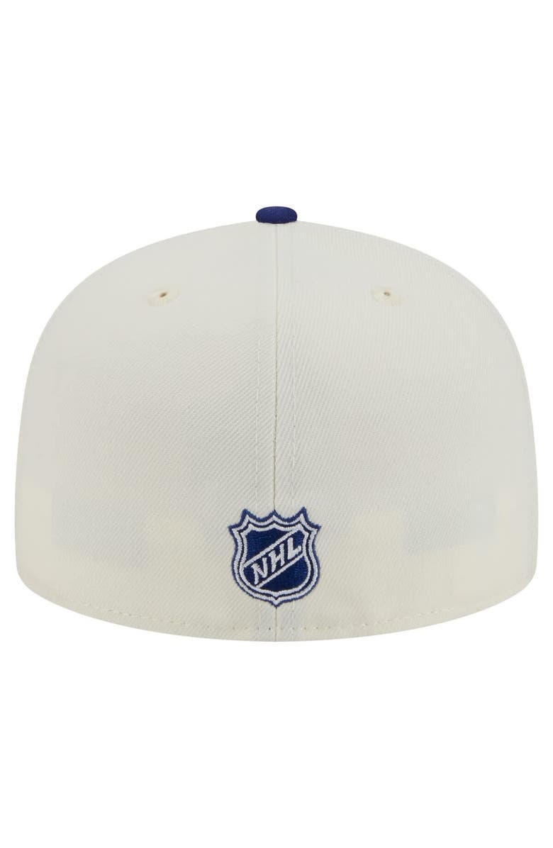 New Era Men's New Era White Tampa Bay Lightning Chrome Two-Toned 59FIFTY Fitted Hat, Alternate, color, Cream