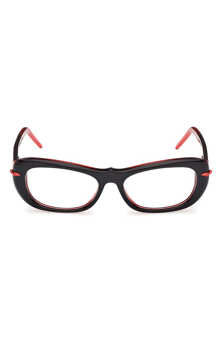 Christian Louboutin 53mm Geometric Optical Glasses, Main, color,