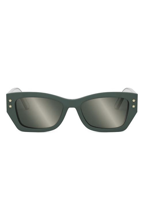 Dior 'pacific S2u 53mm Rectangular Sunglasses In Green
