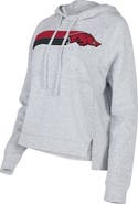 CONCEPTS SPORT Women's Concepts Sport Gray Arkansas Razorbacks Cedar Tri-Blend Raglan Pullover Hoodie