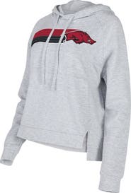CONCEPTS SPORT Women's Concepts Sport Gray Arkansas Razorbacks Cedar Tri-Blend Raglan Pullover Hoodie