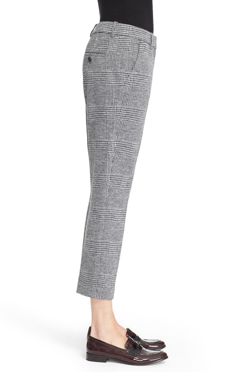 Theory 'Treeca K' Check Plaid Knit Crop Pants, Alternate, color, 