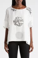 PATRIZIA LUCA Scribble Print Top