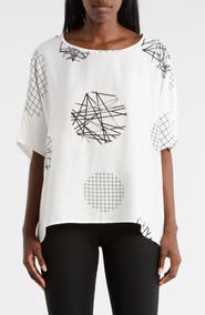 PATRIZIA LUCA Scribble Print Top