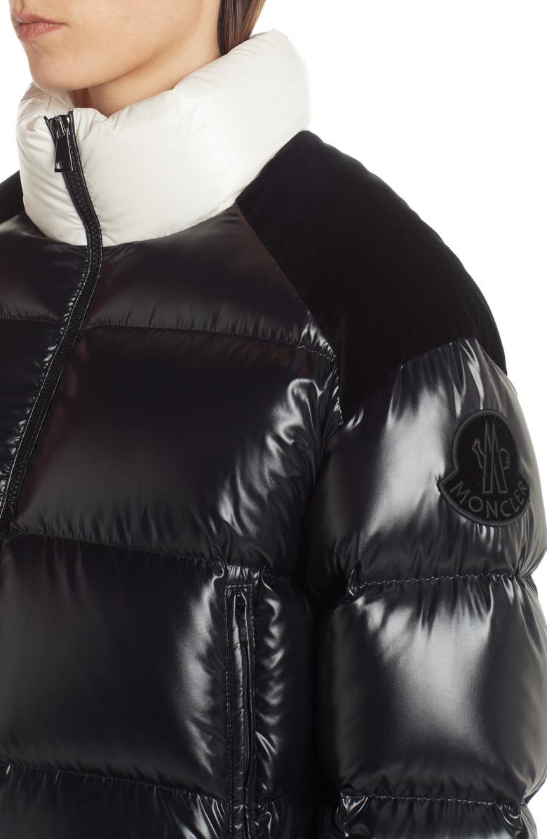 Moncler Chouelle Logo Print Quilted Down Puffer Jacket, Alternate, color, 