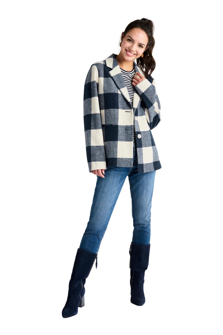 Ricki Plaid Blazer, Alternate, color, NAVY PLAID