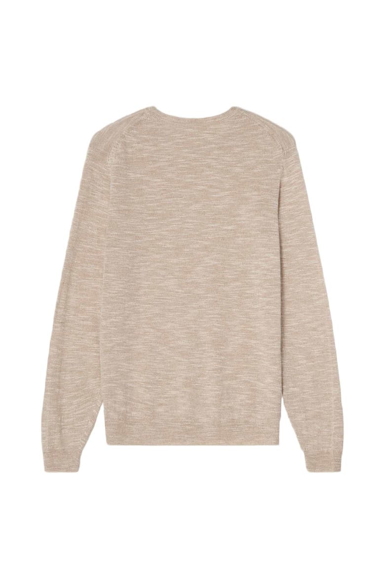 Robbins Linen Silk Crewneck Sweater, Alternate, color, Flax