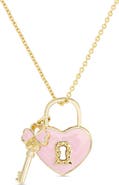 Lily Nily Heart Lock Pendant Necklace