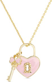 Lily Nily Heart Lock Pendant Necklace