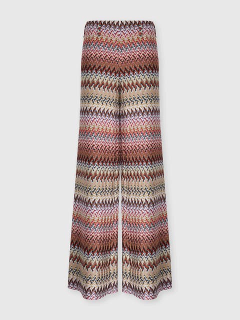 Flare Pants With Zigzag Pattern