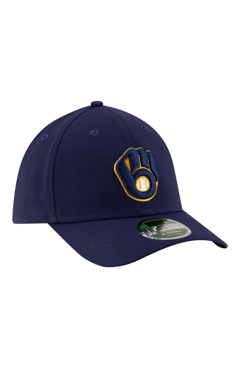New Era Men's New Era Navy Milwaukee Brewers Player Replica 39THIRTY M-Crown Flex Hat, Alternate, color, Navy