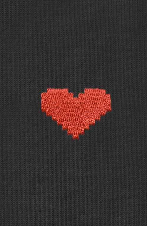 Dalix Womens Pixel Heart Jersey Relaxed Tee