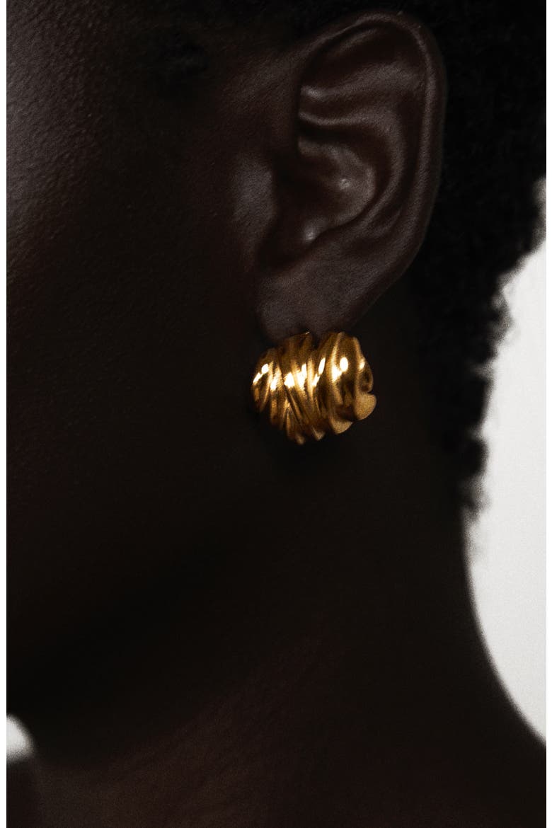 Dazzle Dream Twirl Hoop Earrings, Alternate, color, Gold