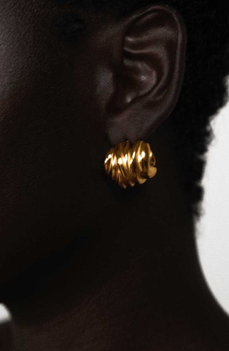 Kellery Dazzle Dream Twirl Hoop Earrings, Alternate, color, Gold