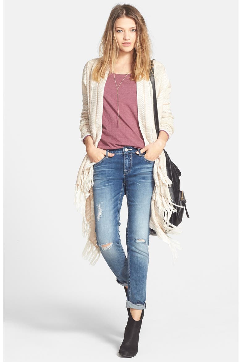 'Tomboy' Distressed Skinny Jeans, Alternate, color, BAY WASH