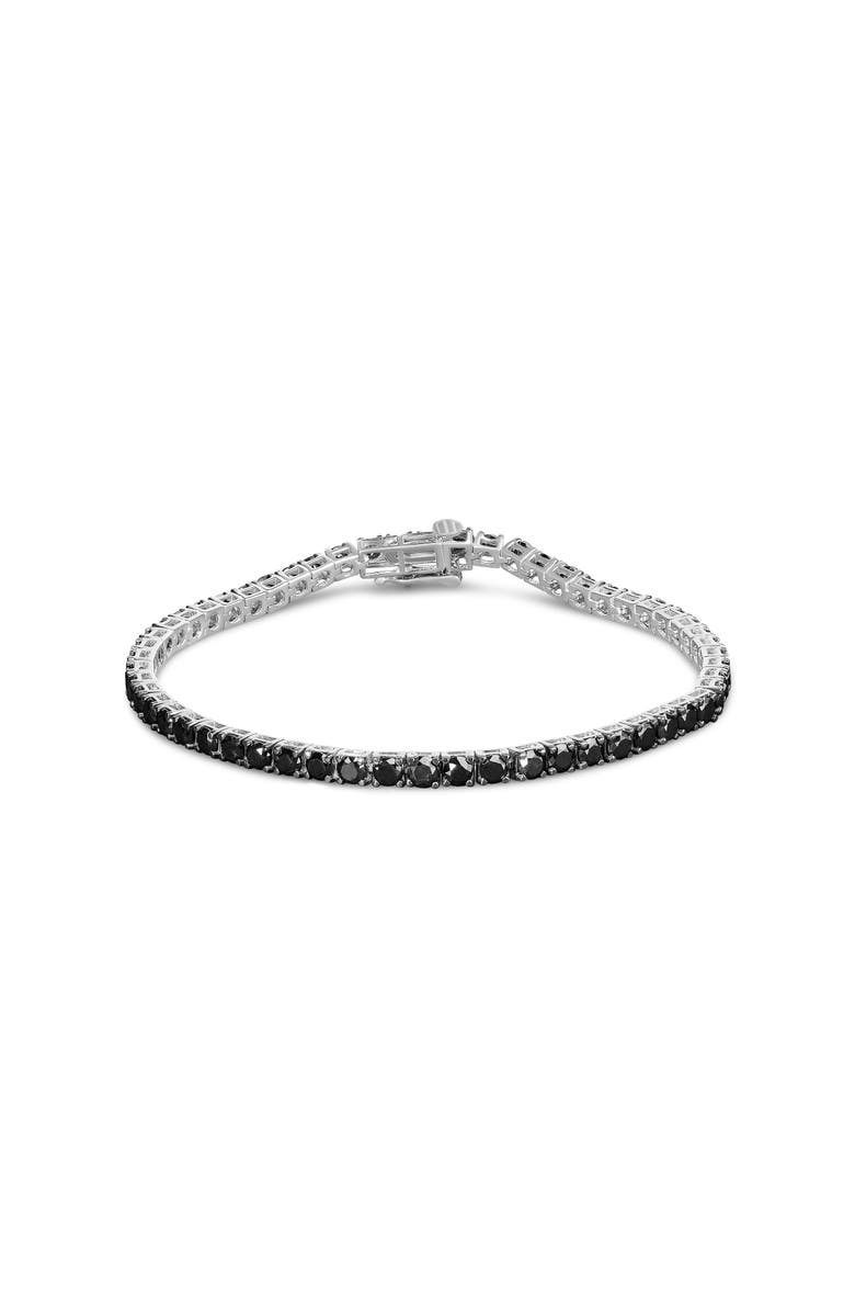 Haus of Brilliance Silver 8.0 Cttw Treated Black Diamond Classic Tennis Bracelet, Main, color, White