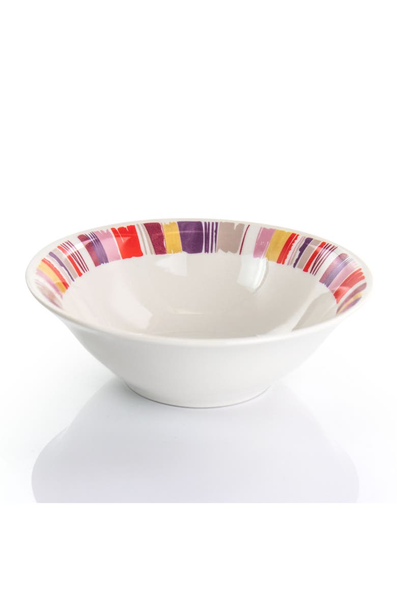 Gibson Home Orleans 12 Piece Ceramic Dinnerware Set, Alternate, color, Red