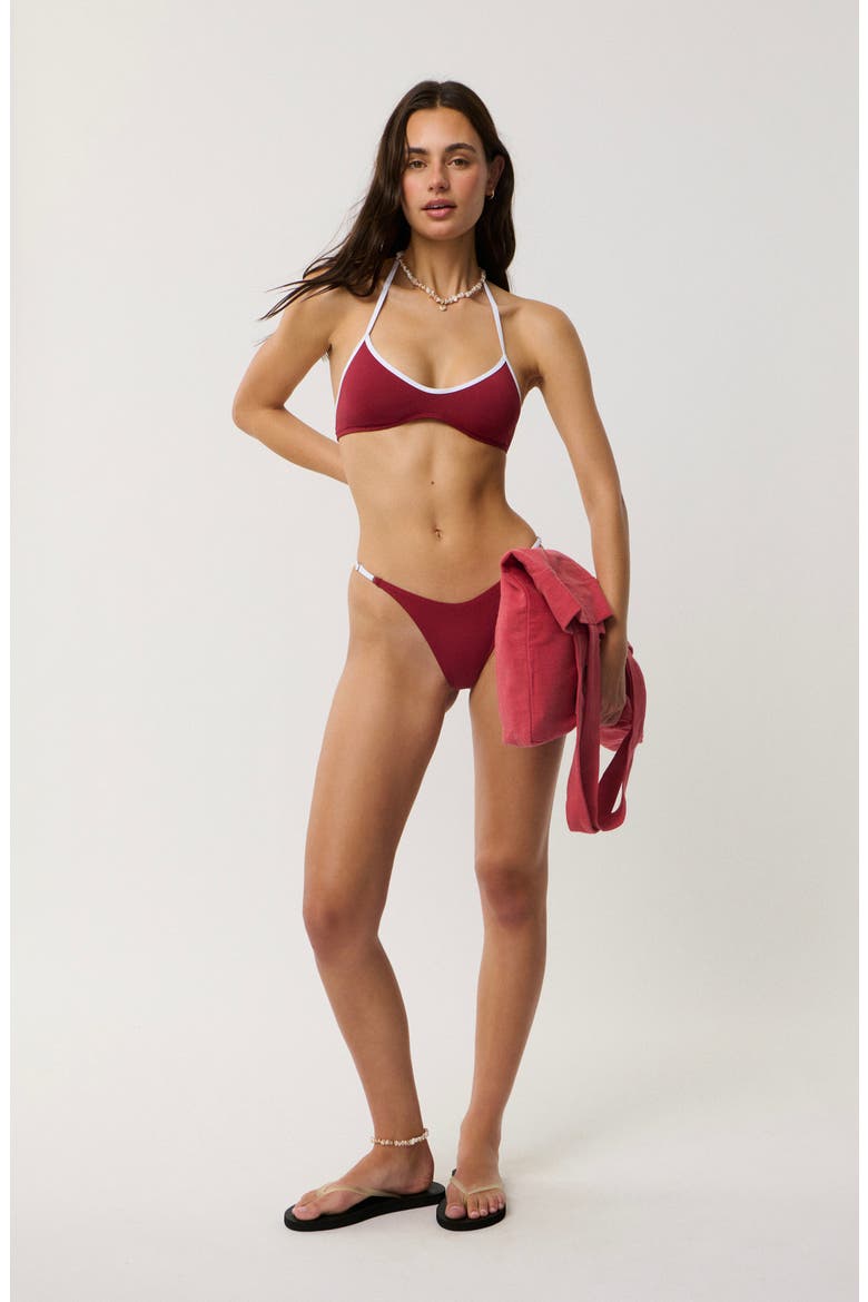 Classic Surf Bare Cheeky Bikini Bottoms, Alternate, color, PLUM