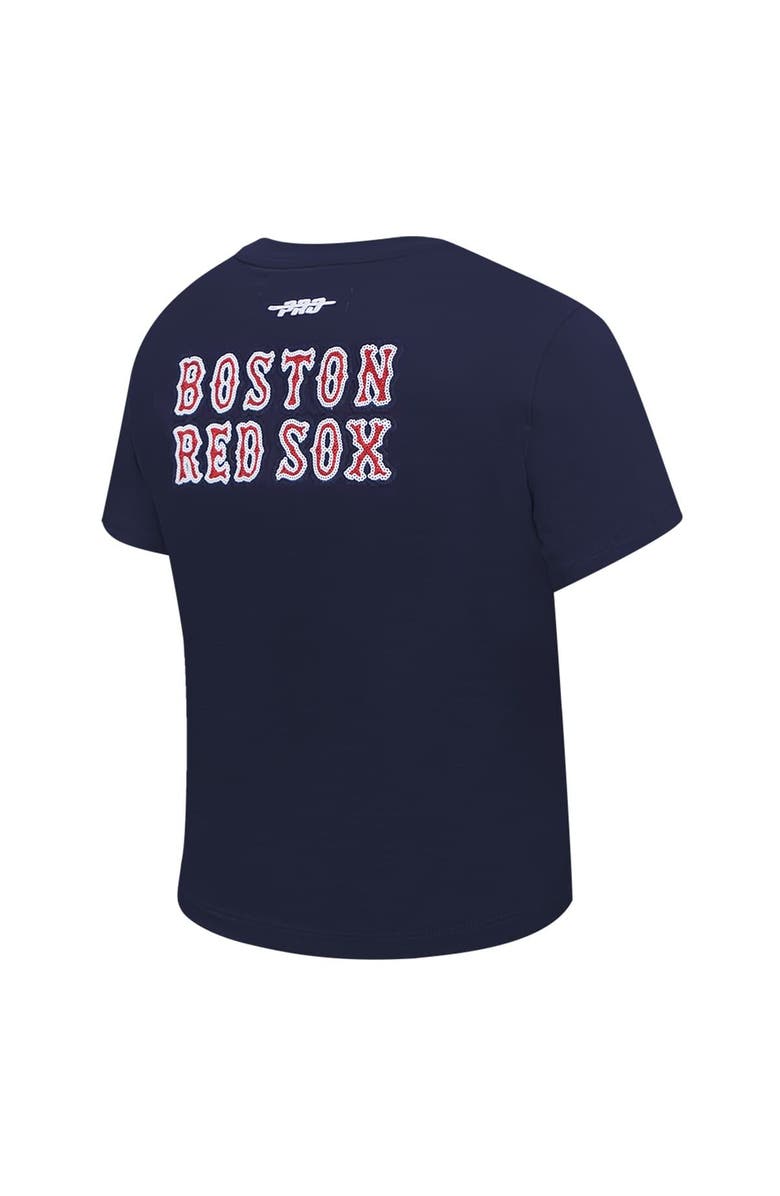 PRO STANDARD Women's Pro Standard  Navy Boston Red Sox Game Day Classics Baby Doll Cropped T-Shirt, Alternate, color, 