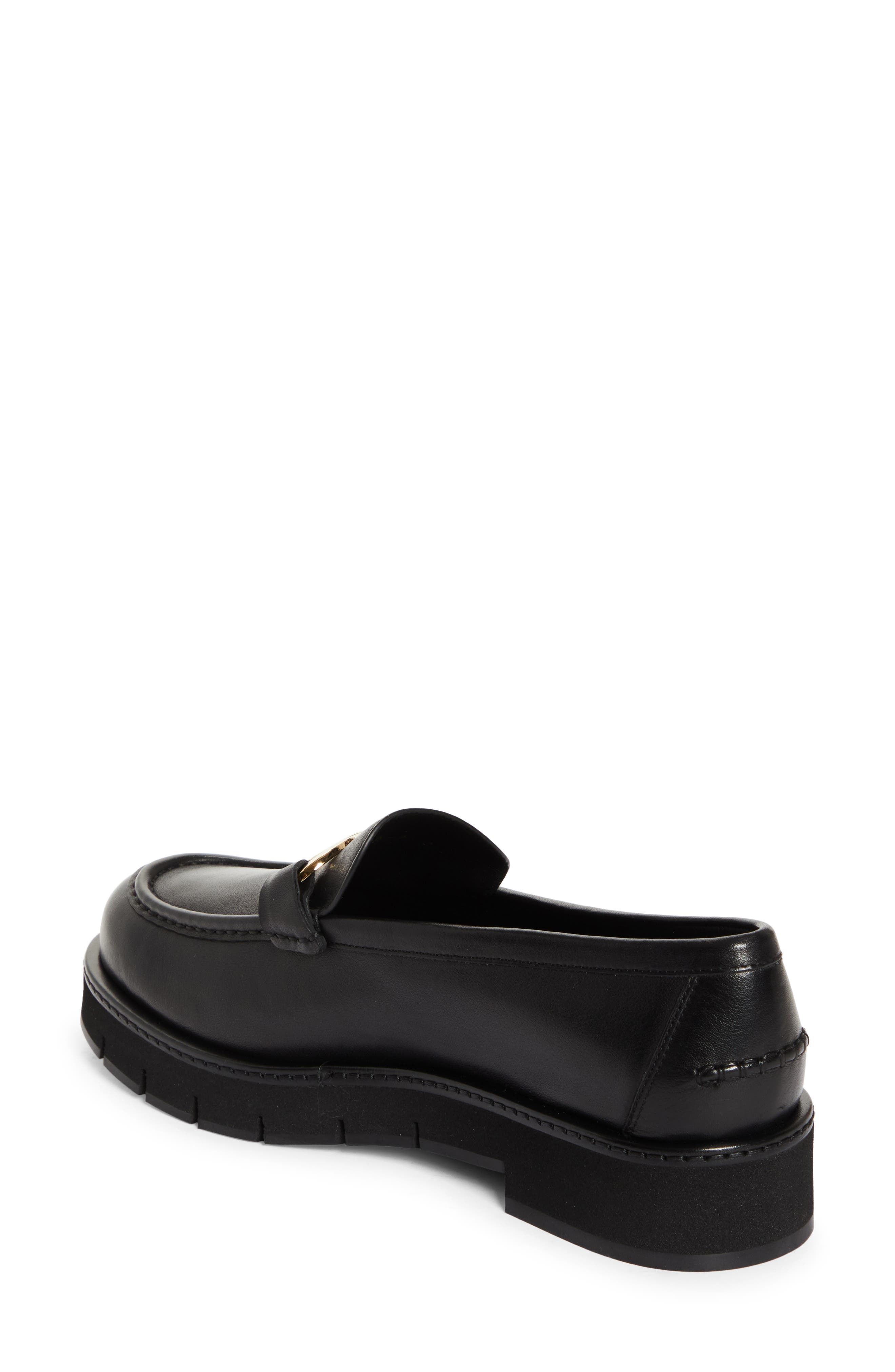 FERRAGAMO Mayran Double Gancio Bit Loafer, Alternate, color, Nero