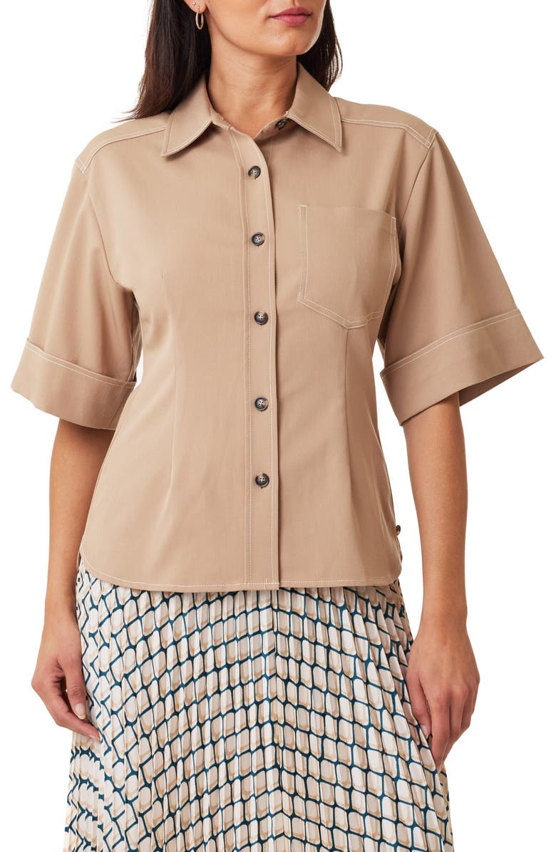 Scotch & Soda Short Sleeve Shirt, Main, color, 