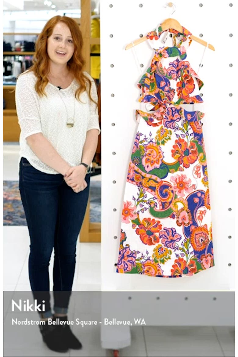 Lovestruck Floral Paisley Tie Back Midi Dress video
