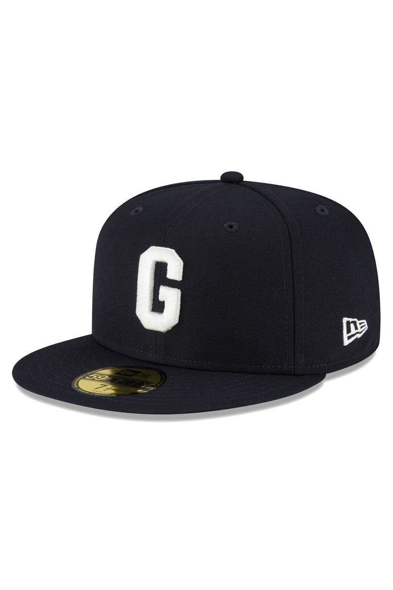 Men's New Era Navy Homestead Grays Turn Back The Clock 59FIFTY Fitted Hat, Main, color, Navy