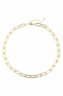 ARGENTO VIVO Oval Paperclip Chain Necklace