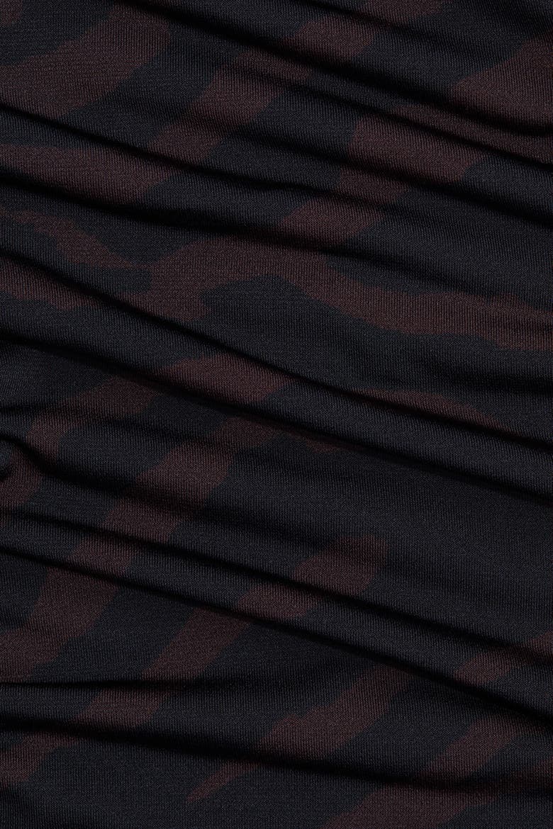 Mama Cap-sleeved Dress, Alternate, color, Dark brown/zebra print