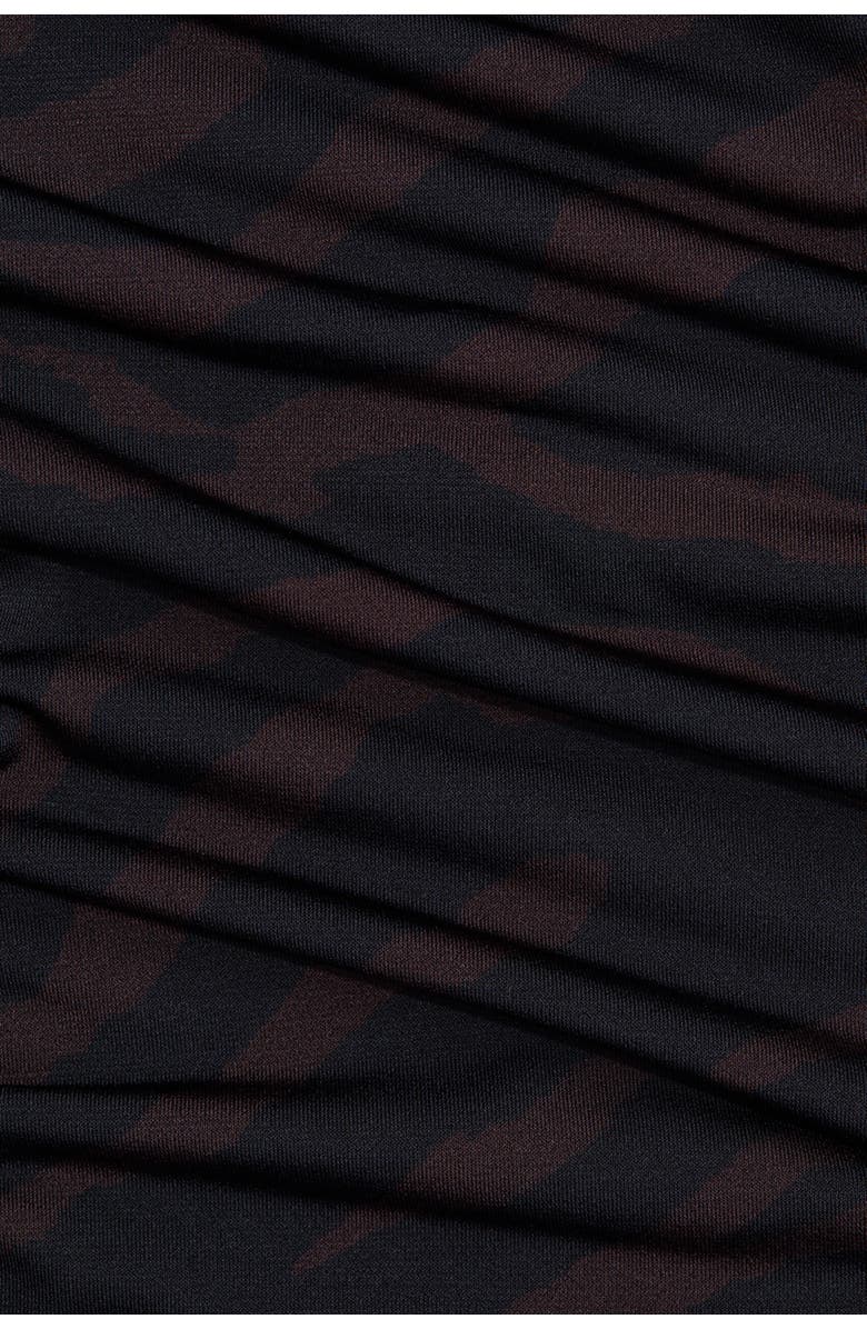 H&M Mama cap-sleeved dress, Alternate, color, Dark Brown/Zebra Print