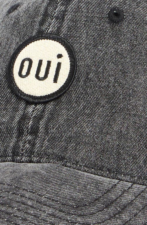 Clare V . Oui Patch Denim Baseball Cap