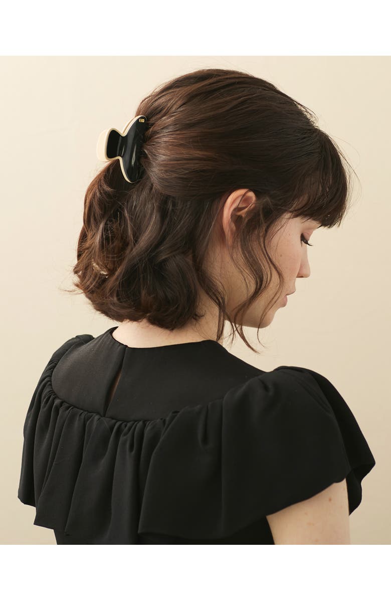 Alexandre de Paris Tenderly acetate hair clip, Alternate, color, Black