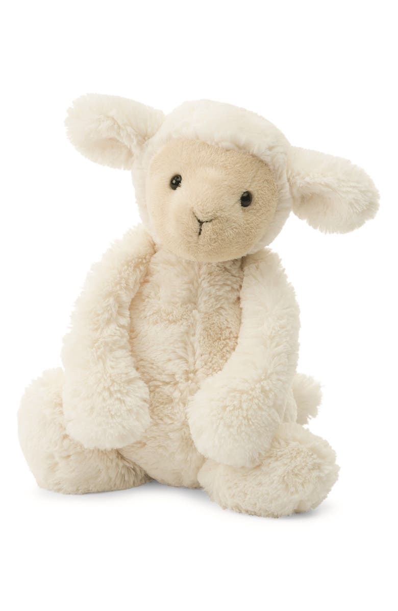 Jellycat Medium Bashful Lamb Stuffed Animal, Main, color,
