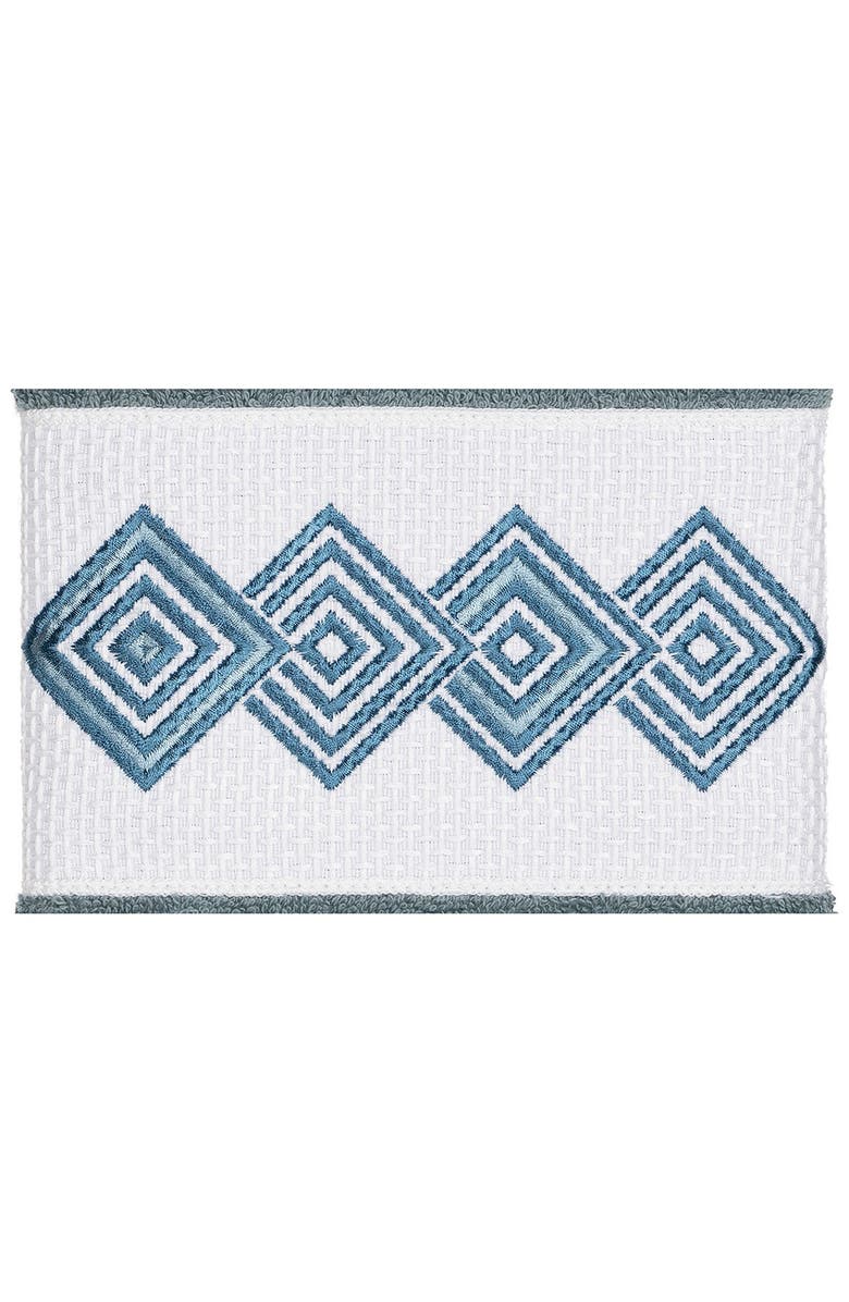 Linum Home Textiles Noah Embellished Hand Towel - Set of 2 - Teal, Alternate, color, Teal